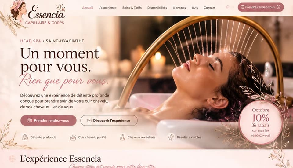Essencia Head & SPA — Design preview